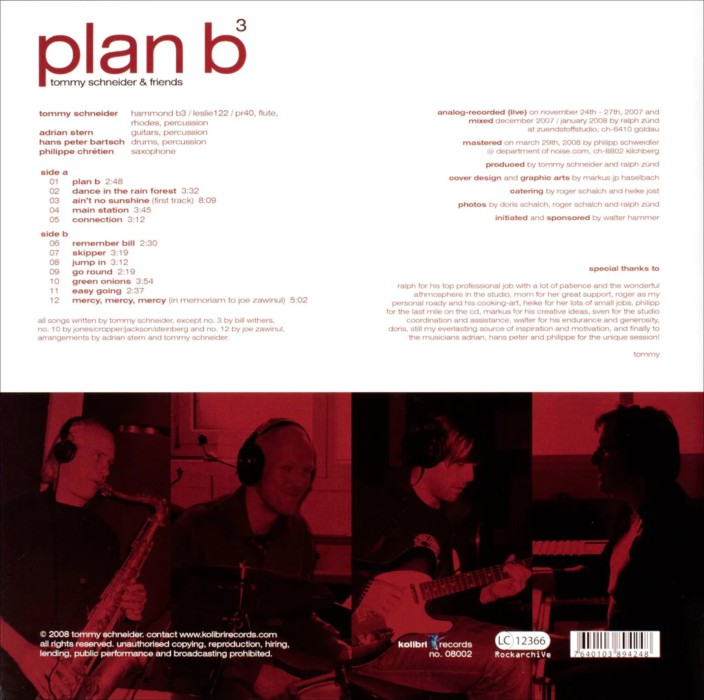 Tommy Schneider & Friends - Plan B3 - LP Record